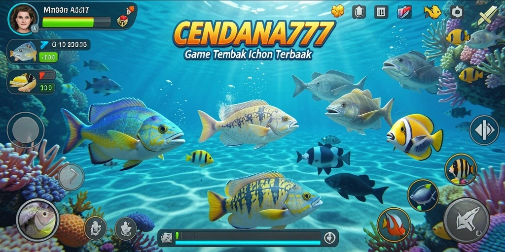 Tampilan gameplay CENDANA777 yang menampilkan aksi Tembak Ikan seru.