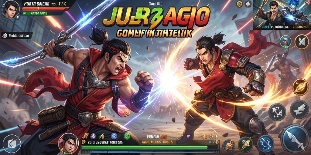 Screenshot JUARAGO yang menggambarkan pertandingan Fighting yang seru.