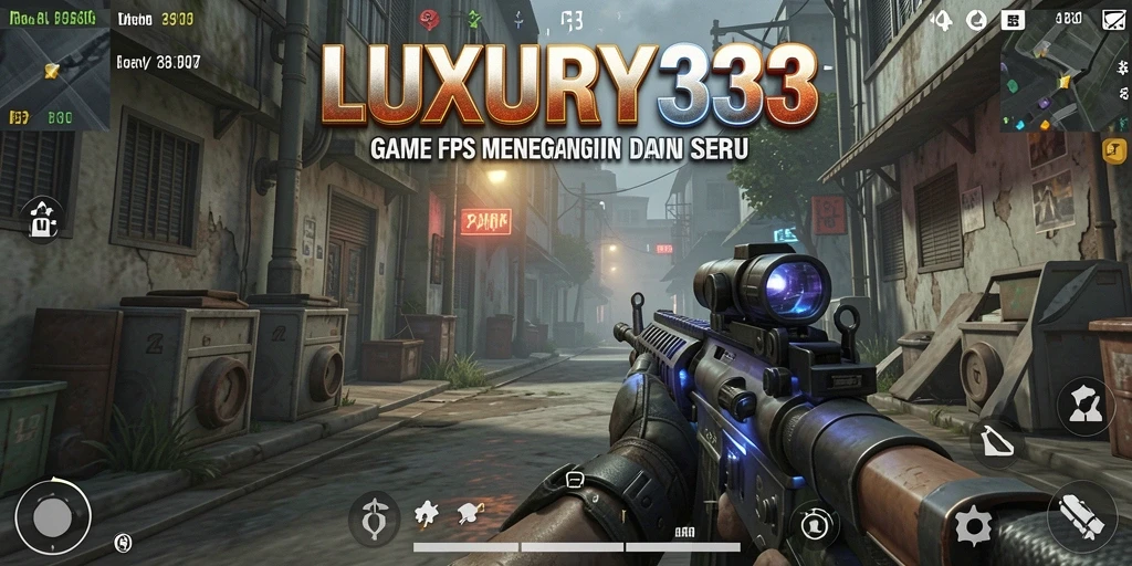 Screenshot gameplay LUXURY333 menampilkan aksi tembak-menembak yang mendebarkan.