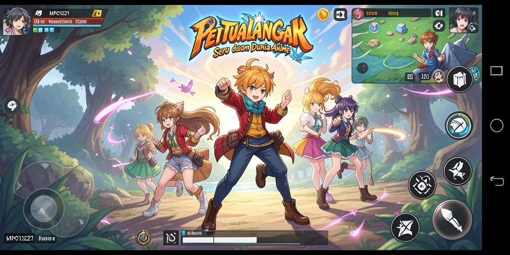Gameplay menarik dengan karakter anime yang beragam.