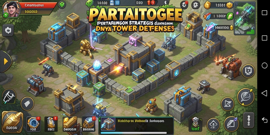 Tampilan gameplay seru di PARTAITOGEL dengan strategi Tower Defense.