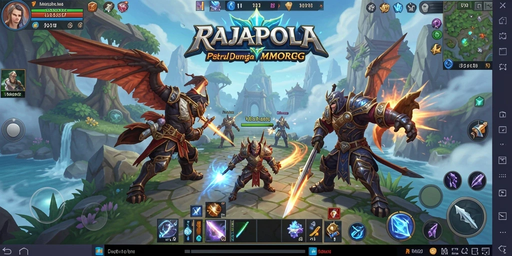 Tangkapan layar RAJAPOLA menampilkan gameplay MMORPG yang seru dan mengasyikkan.