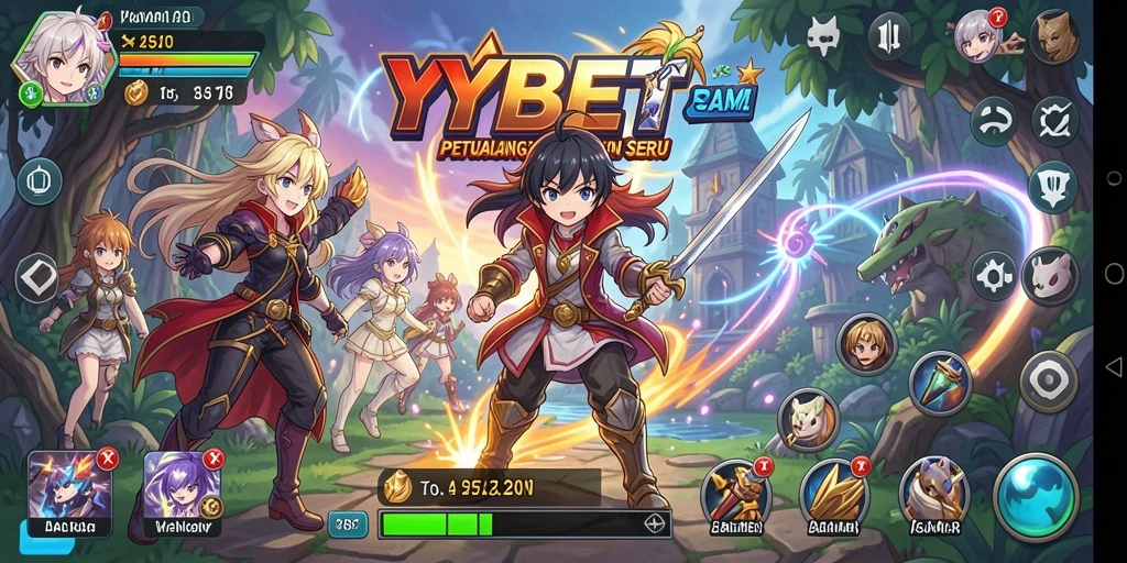 Tampilan gameplay YYBET yang menarik dalam dunia Anime.